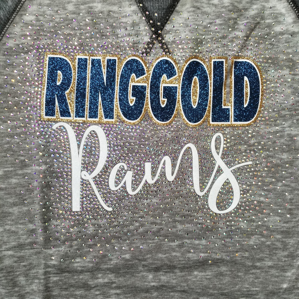 Ringgold Rams Glitter Performance tech tee