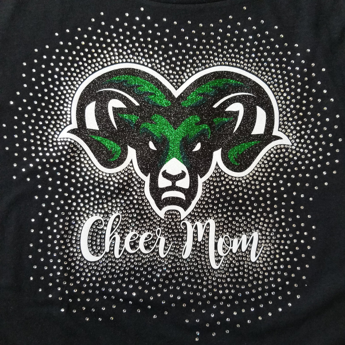 Pine Richland Rams Cheer Mom Glitter and Rhinestone Design – GrandChampBows