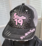 Studio 19 Glitter & Bling Destructed Trucker Cap / Hat