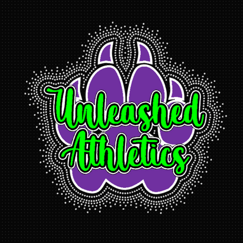Unleashed Athletics Over Paw Rhinestone Design - CLICK TO SELECT SHIRT