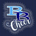 Burrell Bucs BB Logo over Cheer Glitter and Rhinestone Design (Click to select shirt)