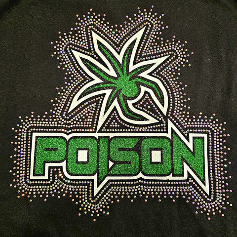 Pittsburgh Poison Spider  Logo Rhinestone Design - CLICK TO SELECT SHIRT