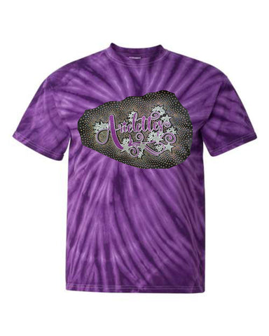 Arielettes Glitter and Rhinestones Regular Tie Dye T-shirt