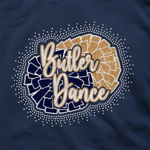 Butler BAMFL Dance Poms Glitter & Rhinestone Design (CLICK TO CHOOSE YOUR SHIRT)