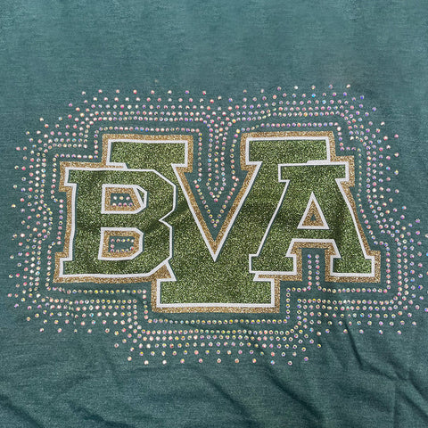 Belle Vernon Area BVA Logo Glitter and Rhinestone Design
