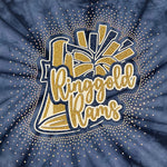 Ringgold Rams Megaphone Logo Glitter and Rhinestone Design