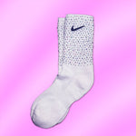 White Rhinestone Sock