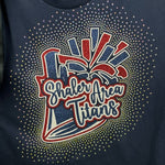 Shaler Area Titans Scribble Megaphone Glitter and Rhinestone Design