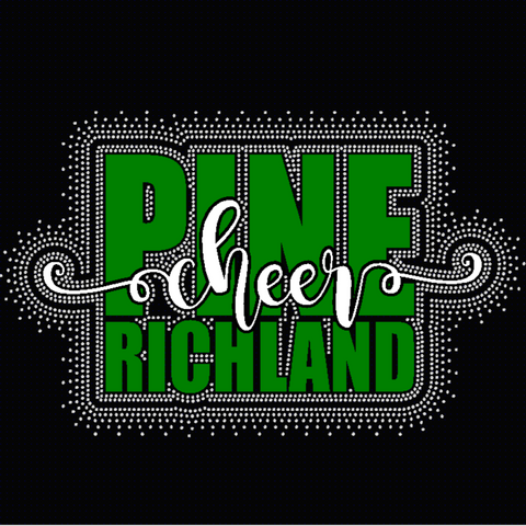 Pine Richland Rams with Cheer thru design (click to select shirt)