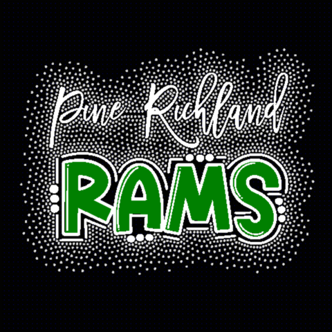 Pine Richland Rams with Bubble Letter RAMS (click to select shirt)