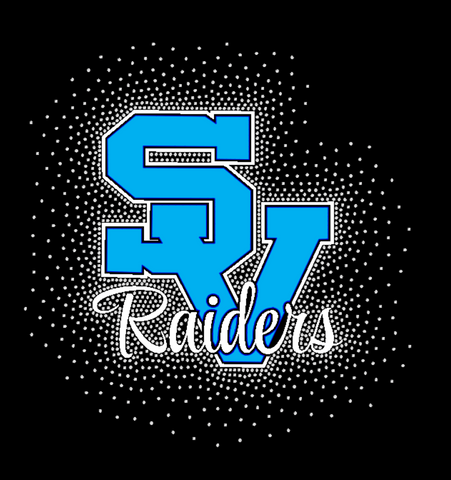 Seneca Valley Logo over Raiders Spectacular Bling Rhinestone Design