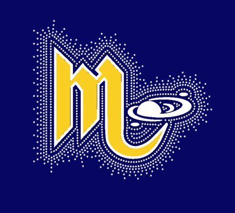 Mars Planets M Logo in Glitter & Rhinestones