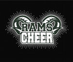 Pine Richland Rams Horns Cheer Glitter Design