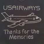US Airways Commemorative Thanks for the Memories Rhinestone Design