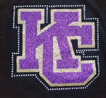 Karns City KC Logo Glitter and Rhinestone Design