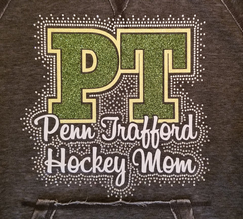 Penn Trafford Warriors Hockey Mom Spectacular Bling Rhinestone Design