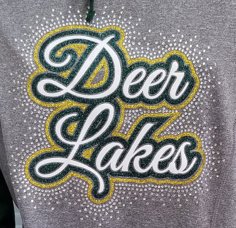 Deer Lakes Script Bling Rhinestone Design