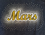 Mars Planets Mars Script Glitter & Rhinestone Design
