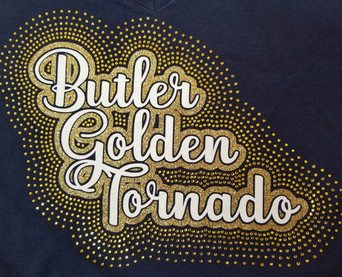 Butler Golden Tornado Spectacular Bling Rhinestone Design