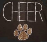 North Allegheny Cheer with Paw Print Solid Rhinestone Design
