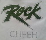 Slippery Rock ROCK CHEER Glitter and Rhinestone Design