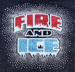 Fire and Ice Logo Spectacular Bling Rhinestone Design