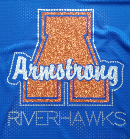 Armstrong Riverhawks A Glitter and Rhinestone Design