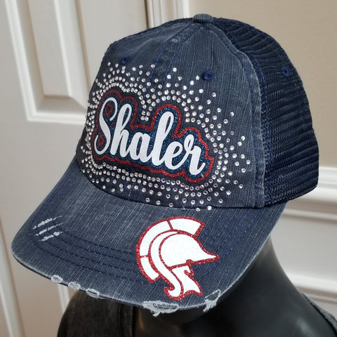 Shaler Area Titans Glitter & Bling Destructed Trucker Cap / Hat