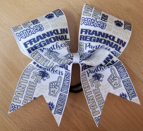 Franklin Regional Panthers Subway Tile Custom Cheer Bow