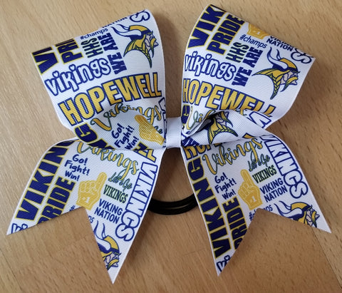 Hopewell Vikings Subway Tile Custom Cheer Bow
