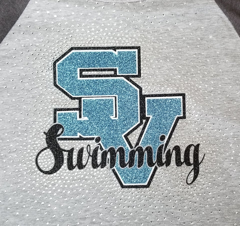 Seneca Valley Raiders Swimming Spectacular Bling Rhinestone Design