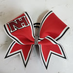 North Hills Indians Custom Cheer Bow with NH logo