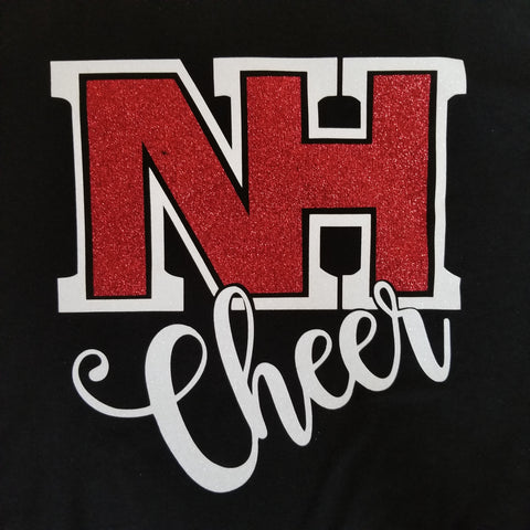 North Hills Indians NH Cheer logo In Glitter or Vinyl