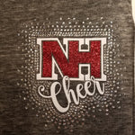 North Hills Indians NH Logo Cheer Spectacular Glitter and Rhinestone Design