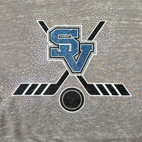 Seneca Valley Hockey Glitter and Rhinestone Design