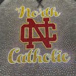 North Catholic Trojans Spectacular Bling Glitter & Rhinestone Design