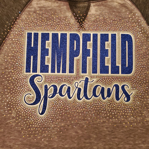 Hempfield Spartans Spectacular Bling Rhinestone Design