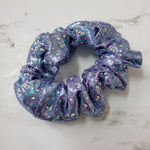 Shades of Purple Metallic Scrunchie with Scattered Rhinestones