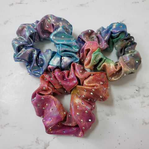 Tie Dye Scrunchie with Scattered Rhinestones