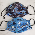 Seneca Valley Raiders Black Custom Printed Fabric Masks
