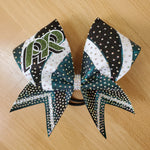 Pine Richland Rhinestone & Glitter cheer bow
