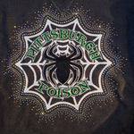 Pittsburgh Poison Spider Web Rhinestone Design - CLICK TO SELECT SHIRT