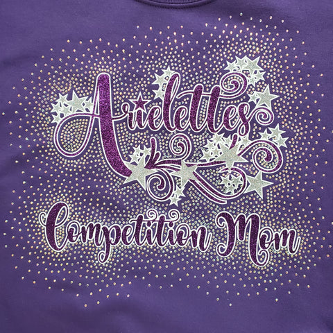 Arielettes Competition Mom Spectacular Bling Rhinestone Design (Choose your shirt type)