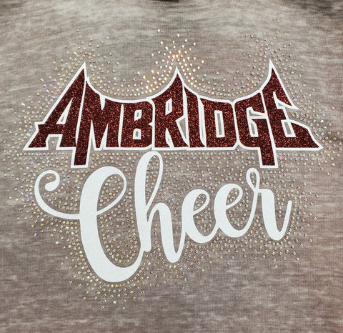 Ambridge Bridgers Logo Cheer Spectacular Bling Rhinestone Design