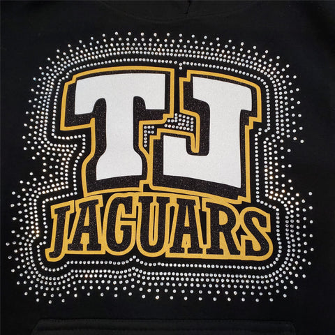 Thomas Jefferson Jaguars TJ Logo Glitter and Rhinestone Design