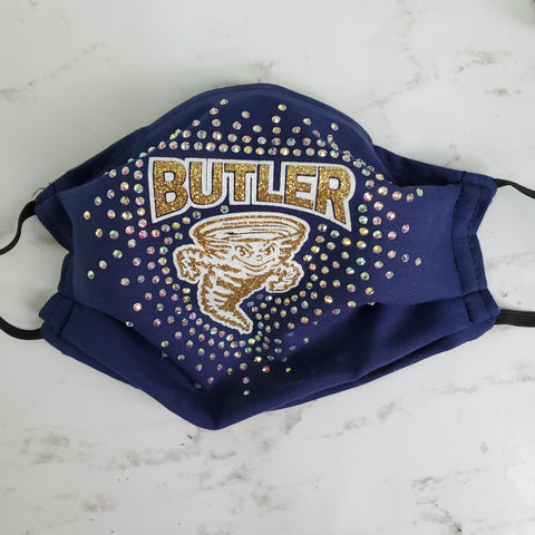 Butler Golden Tornado Glitter & Rhinestone Bling Masks