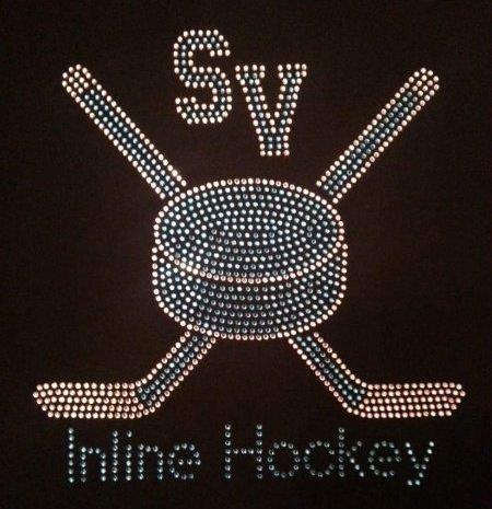 Seneca Valley Inline Hockey Solid Rhinestone Design
