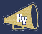 Hopewell Vikings HV Meaphone Glitter & Rhinestone Design