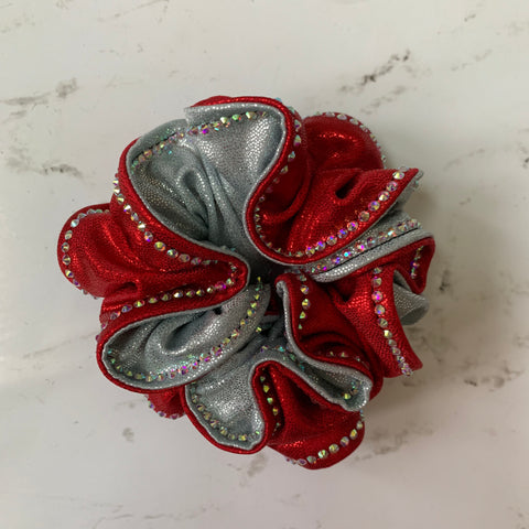 Two-Colored Bling Ruffled Scrunchie