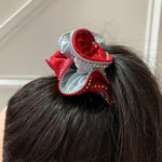 Two-Colored Bling Ruffled Scrunchie